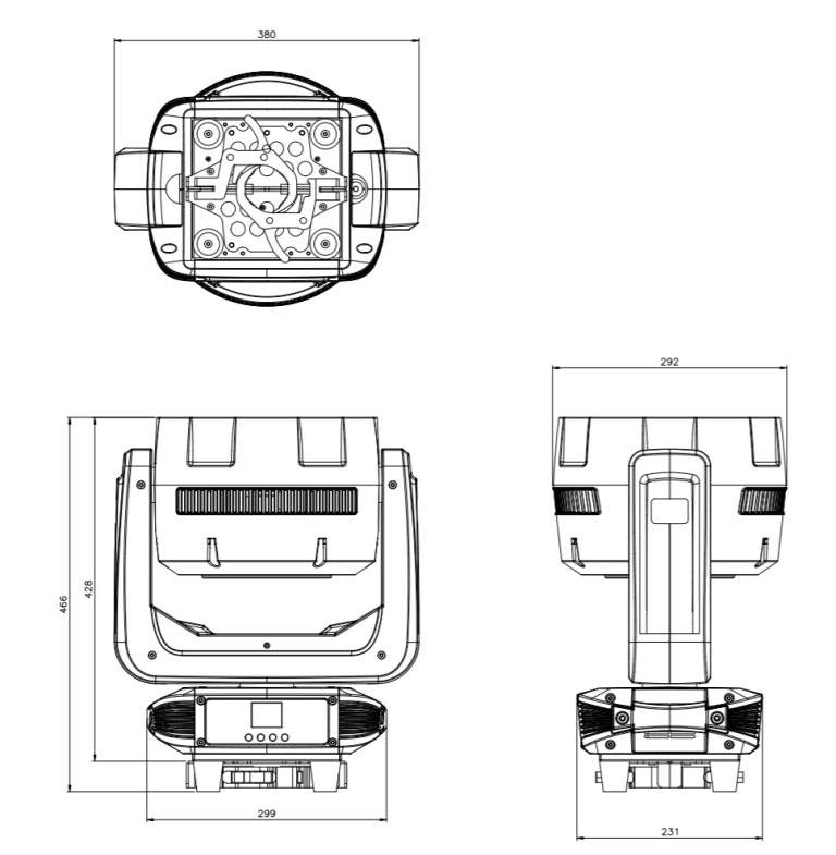 LED Moving Head:Beam Wash 2-in-1, 19x40w RGBW, Pixel Tech